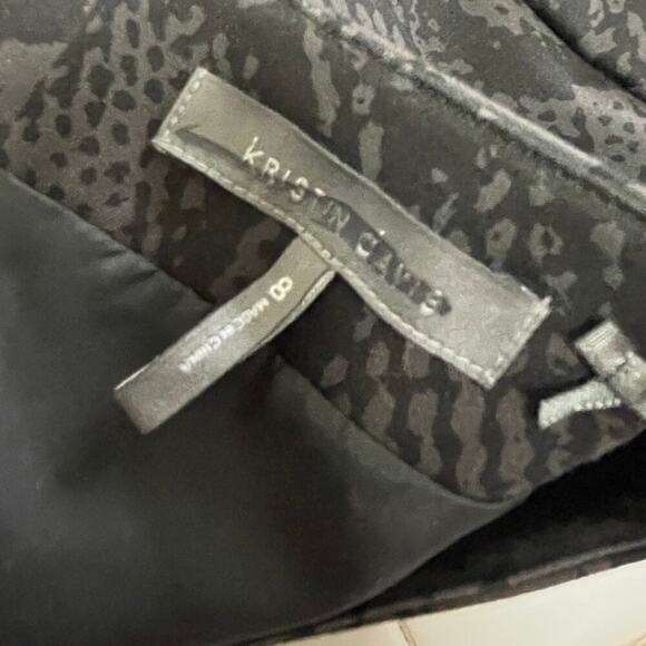 Kristin Davis Black Python Snake Print Dress Size 8 EUC Classy Career - Picture 3 of 5